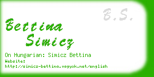 bettina simicz business card